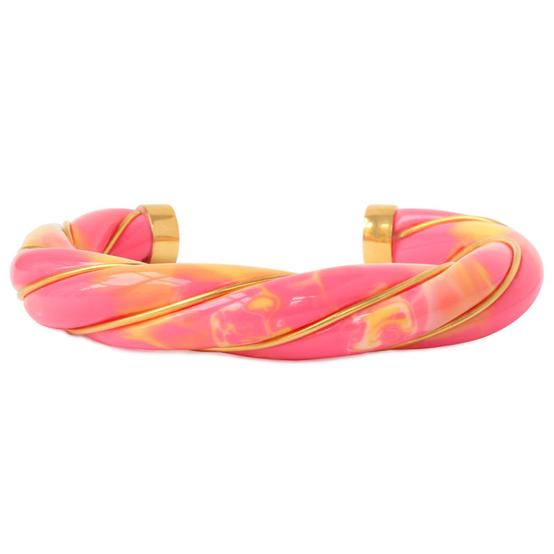 Jonc Diana Tie and Dye jaune et rose