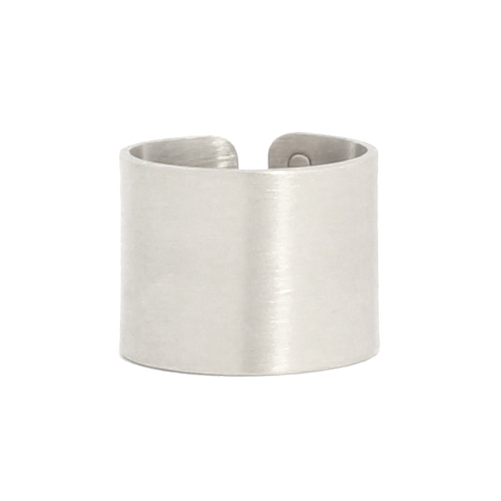 Bague jonc plate large argent
