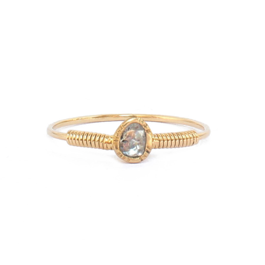 Bague fils d'or et diamant