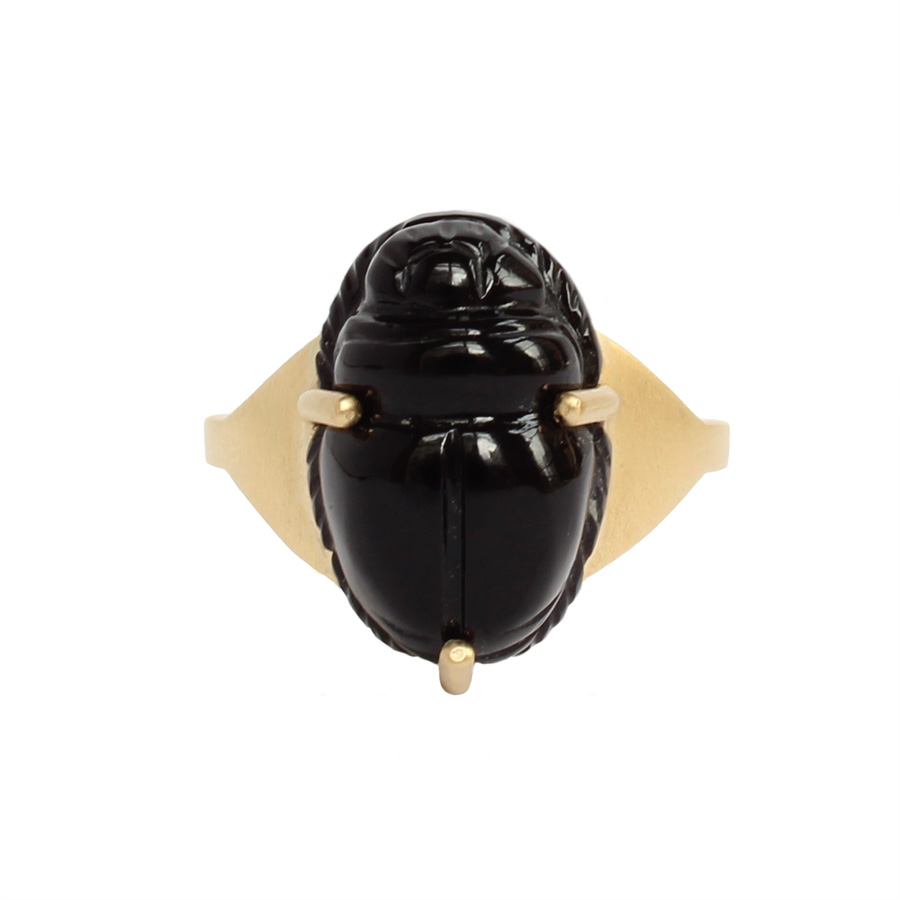 Bague Scarabée onyx