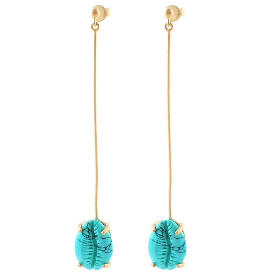 Boucles d'oreilles Coquillage Turquoise