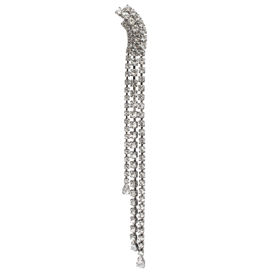 Longue boucle d'oreille Cristal