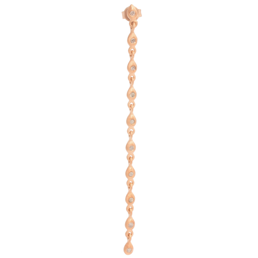 Boucle d'oreille diamants goutte