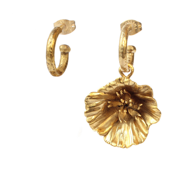 Boucles d'oreilles Talisman Fleur de pavot