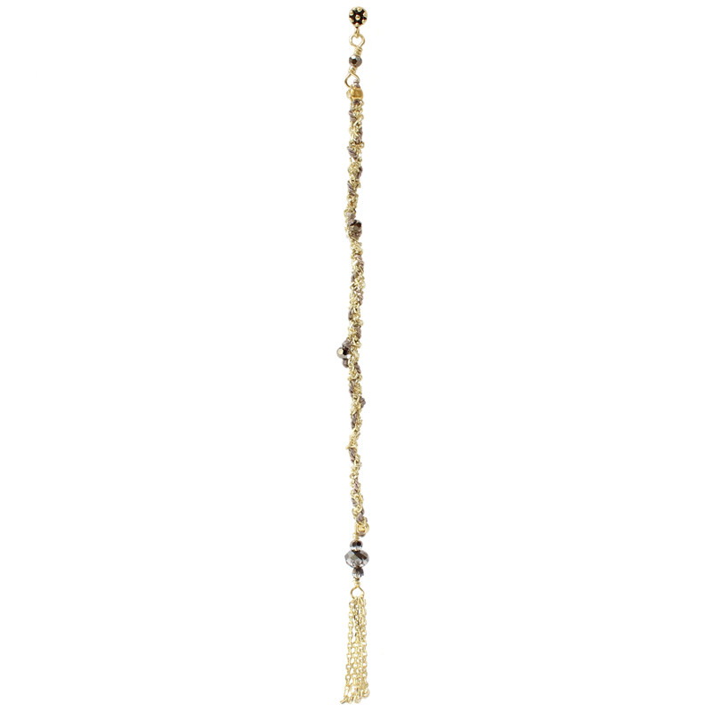 Boucle d'oreille longue tresse