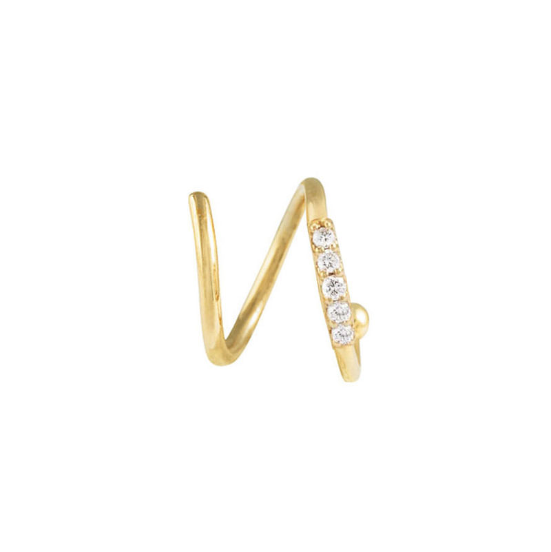 Boucle d'oreille Snake diamants