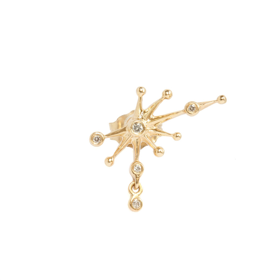 Puce d'oreille constellation diamants