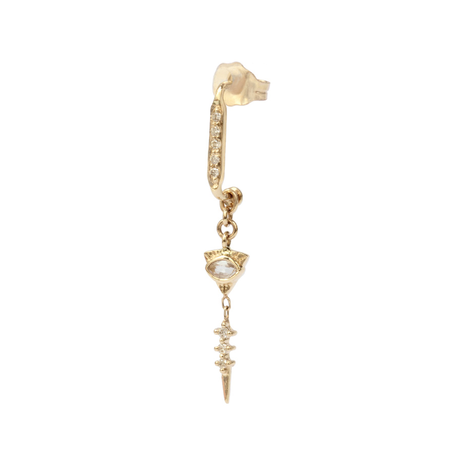 Boucle d'oreille triangle eye marquise et diamants