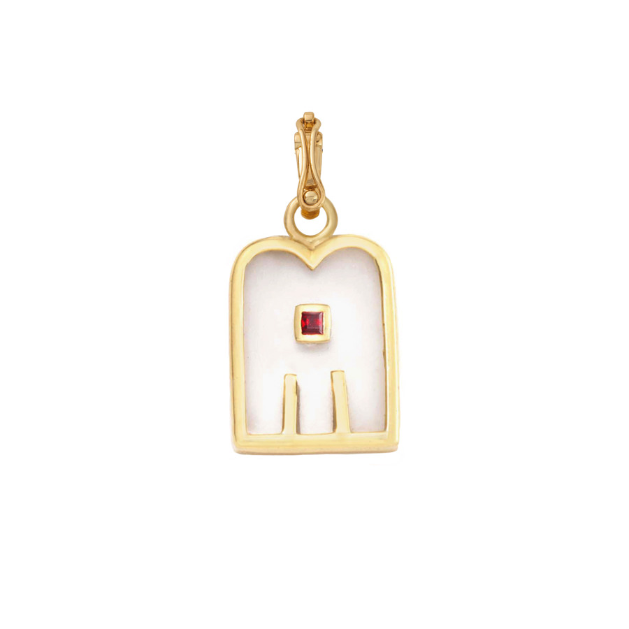 Pendentif Thali Cristal et Grenat