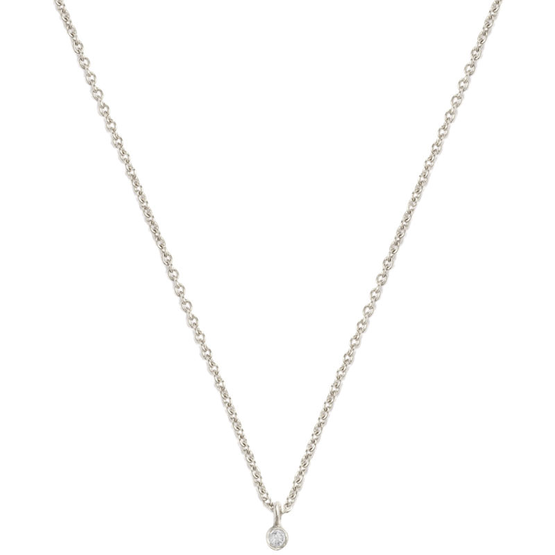 Collier diamant en argent