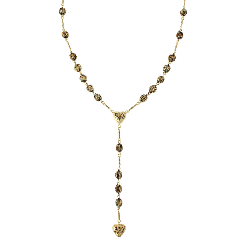 Collier Chapelet coeurs