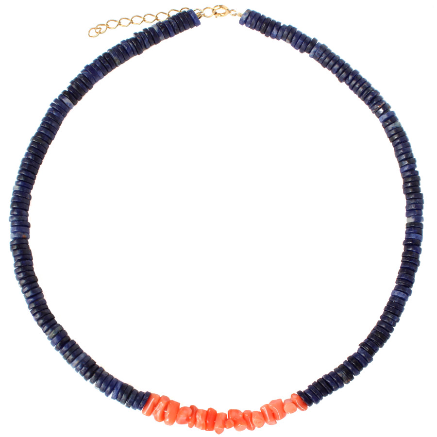 Collier Sodalites et Corail