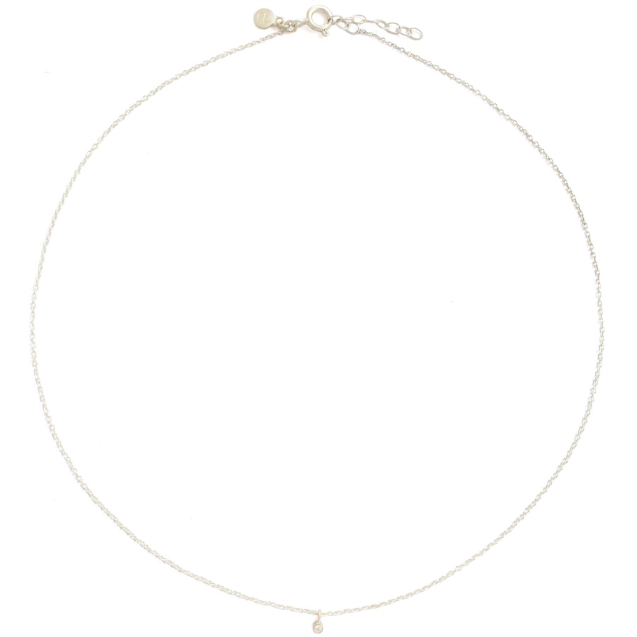 Ras de cou diamant en argent