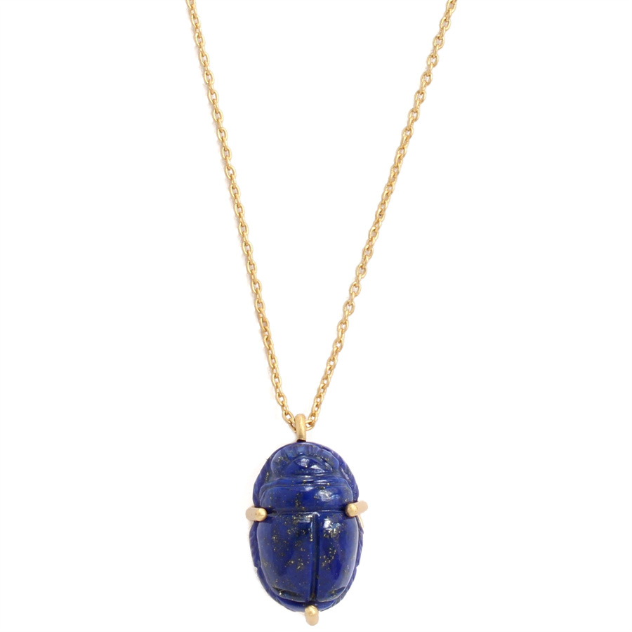 Collier Scarabée Lapis Lazuli