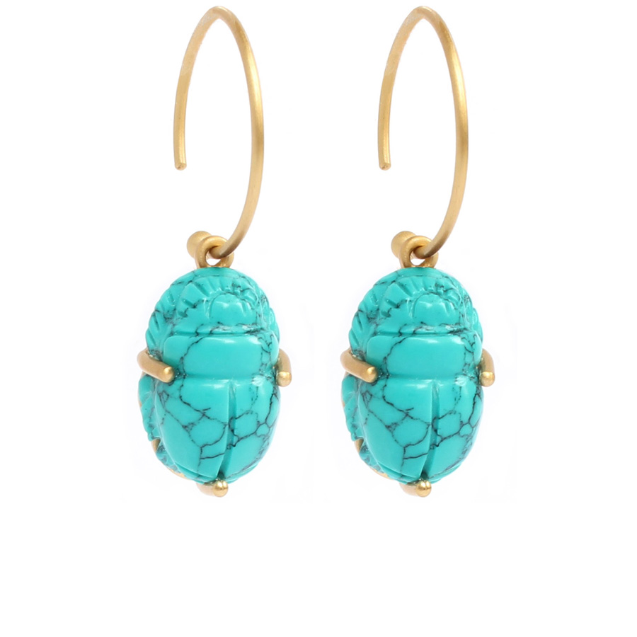 Créoles scarabée Turquoise