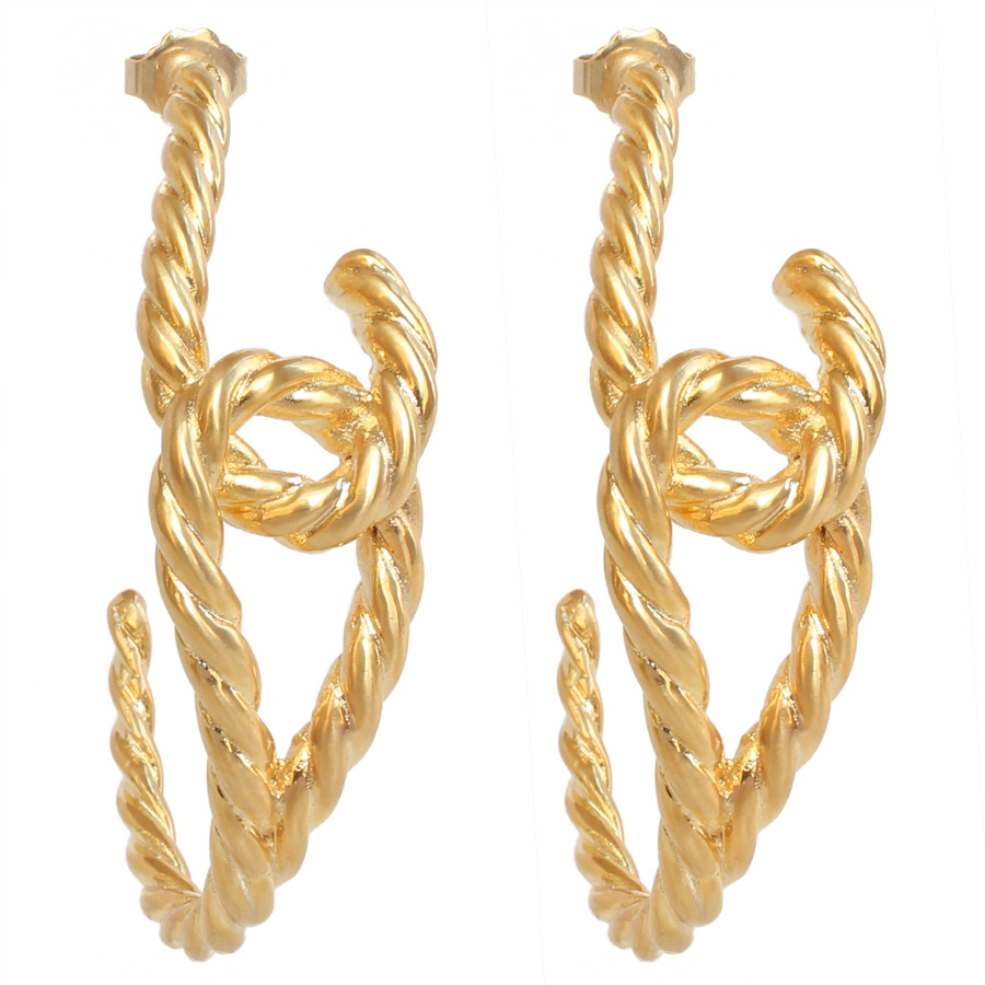 Créoles Twist plaqué or