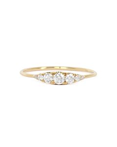 Bague de fiancaille | bague fine diamant or