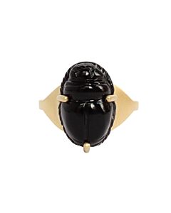 Bague Scarab&eacute;e onyx