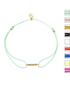 Bracelet cordon barrette diamants