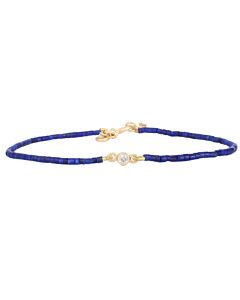 Bracelet diamant lapis lazuli