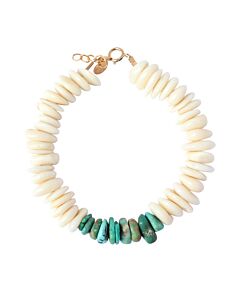 Bracelet grosses Turquoises et Bambou