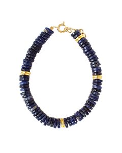 Bracelet Sodalites et dor&eacute; 