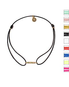 Bracelet cordon barrette pierres
