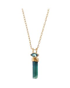 Collier pencil Tourmaline verte