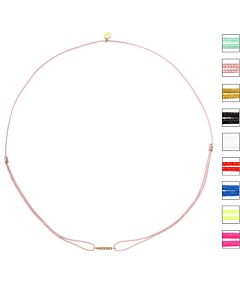 Ras de cou cordon barrette diamants