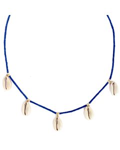 Collier lapis lazuli et coquillages