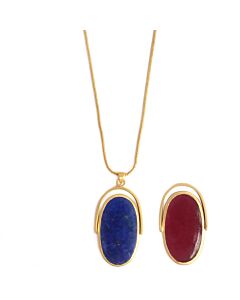 Collier Flip Lapis Lazuli et Quartz