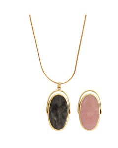 Collier Flip Oeil de chat et Opale