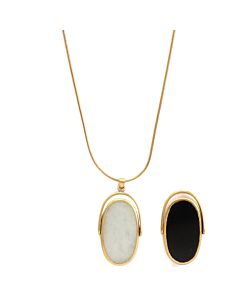 Collier Flip Onyx et Agate blanche