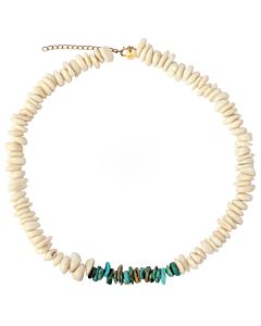 Collier grosses Turquoises et Bambou 