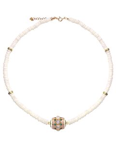 Collier Cayo Santa Opale blanche
