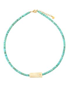Collier Turquoises et Bambou