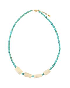 Collier Turquoises et Bambous