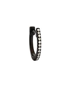Cr&eacute;oles en or et diamant 8 mm | Boucle d'oreille diamants