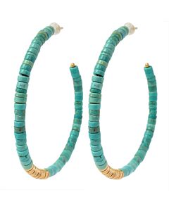 Cr&eacute;oles Turquoises d'Arizona et dor&eacute;