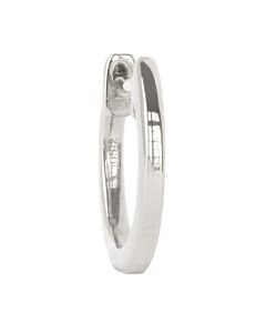 mini cr&eacute;ole or blanc 18 carats diam&egrave;tre 10 mm