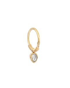 Cr&eacute;ole or et diamant polki 