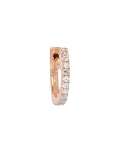 Mini creole en or et diamants 8 mm 