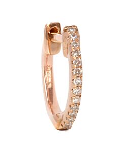 Mini cr&eacute;ole diamants or rose 10mm 