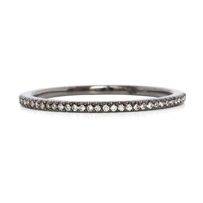 Alliance fine diamant or noir | alliance pour femme