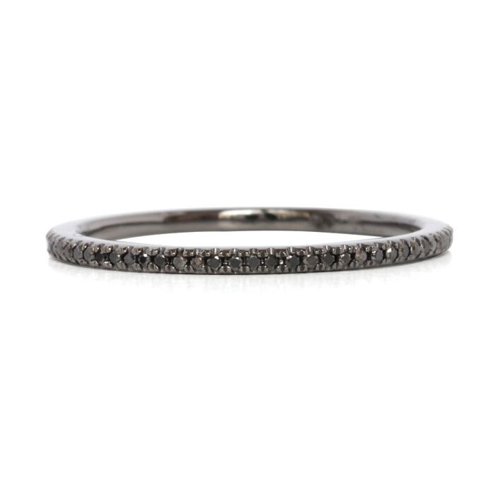 Alliance fine diamant noir or noir | alliance pour femme