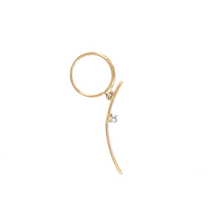 sansoeurs creole pendante diamant | boucle d oreille en or sansoeurs creole pendante diamant | boucle d oreille en or