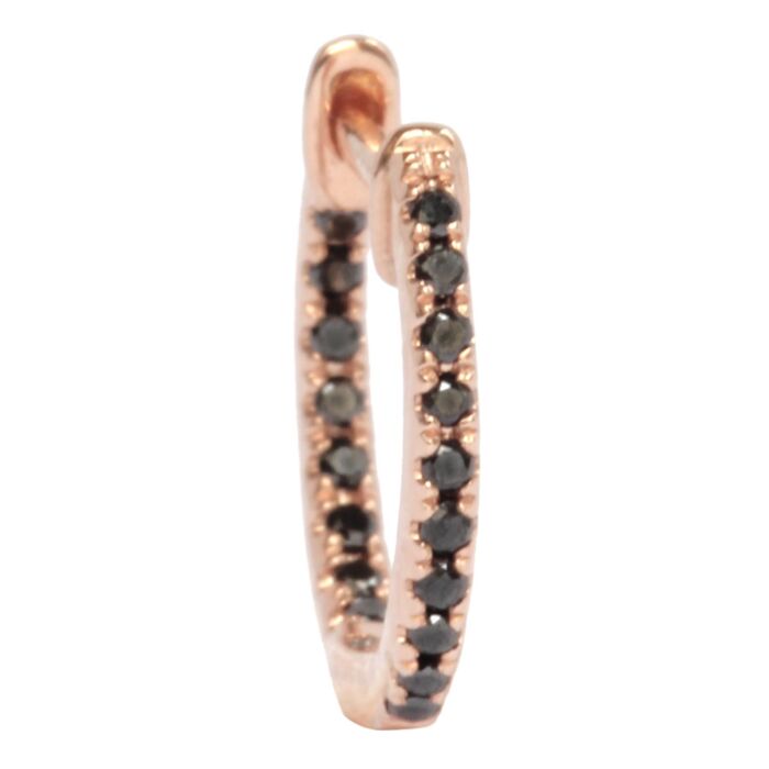 Créoles en or et diamant 10 mm | Boucle d'oreille diamants Créoles en or et diamant 10 mm | Boucle d'oreille diamants