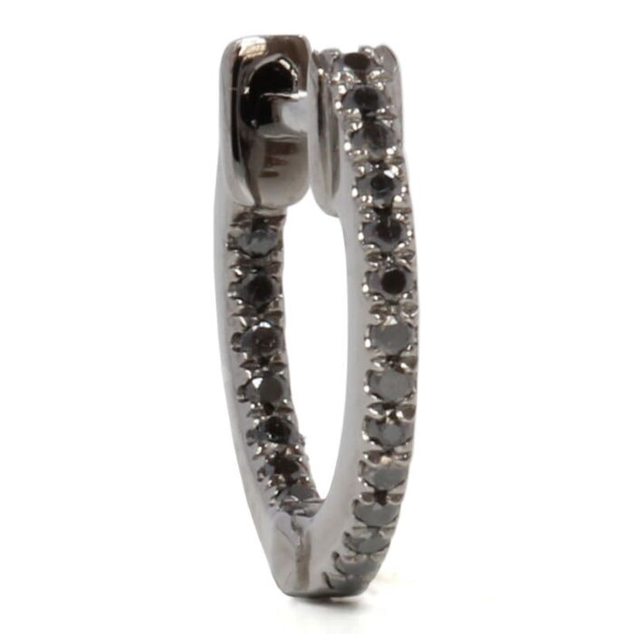Créoles en or et diamant 10 mm | Boucle d'oreille diamants Créoles en or et diamant 10 mm | Boucle d'oreille diamants
