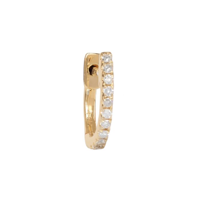 Créoles en or et diamant 8 mm | Boucle d'oreille diamants Créoles en or et diamant 8 mm | Boucle d'oreille diamants