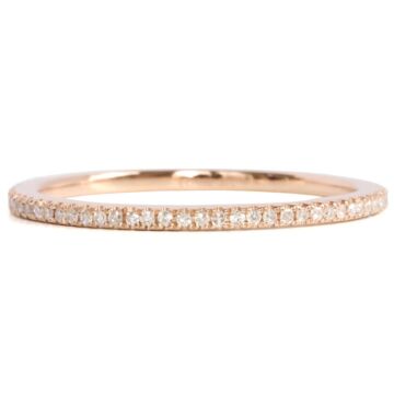 Alliance fine diamant or rose | alliance pour femme 